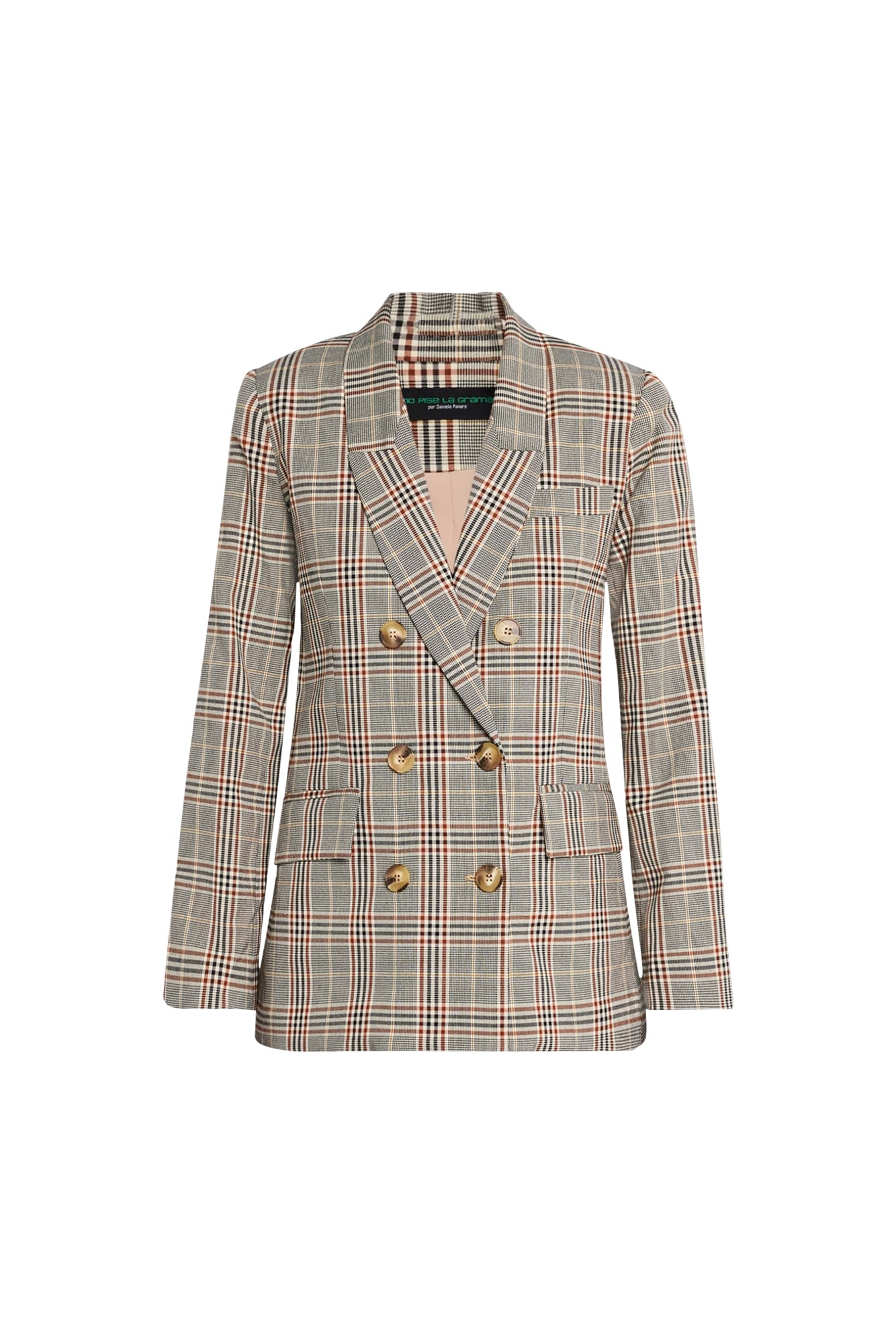 MARCELA TAILORED JACKET SUIT IN GREY PLAID