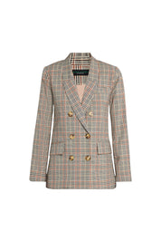 MARCELA TAILORED JACKET SUIT IN GREY PLAID