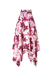 MOSAICO SKIRT IN BORDEAUX VENEZUELA PRINT