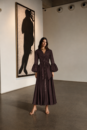 ORINOCO DRESS IN MAROON