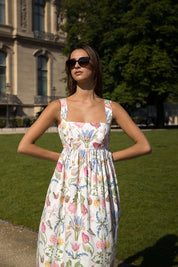 PALMAR MAXI DRESS IN TULIPAN WHITE PRINT