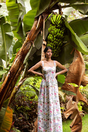 PALMAR MAXI DRESS IN TULIPAN WHITE PRINT