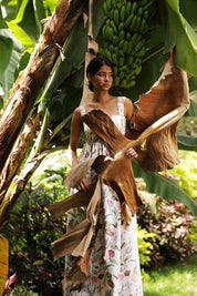 PALMAR MAXI DRESS IN TULIPAN WHITE PRINT