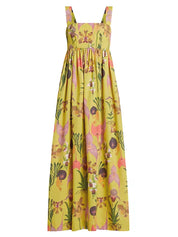 PALMAR MAXI DRESS IN BOTANICA YELLOW PRINT - No Pise La Grama Web