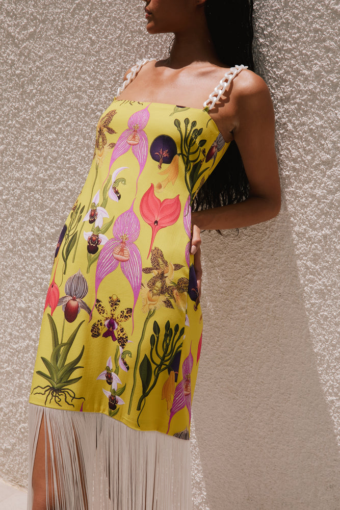 PAPILLON DRESS IN BOTANICA YELLOW PRINT - No Pise La Grama Web