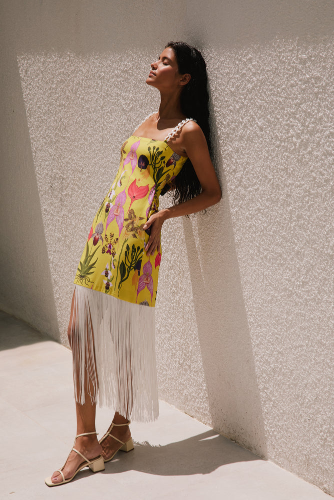 Papillon Dress in Botanica Yellow Print