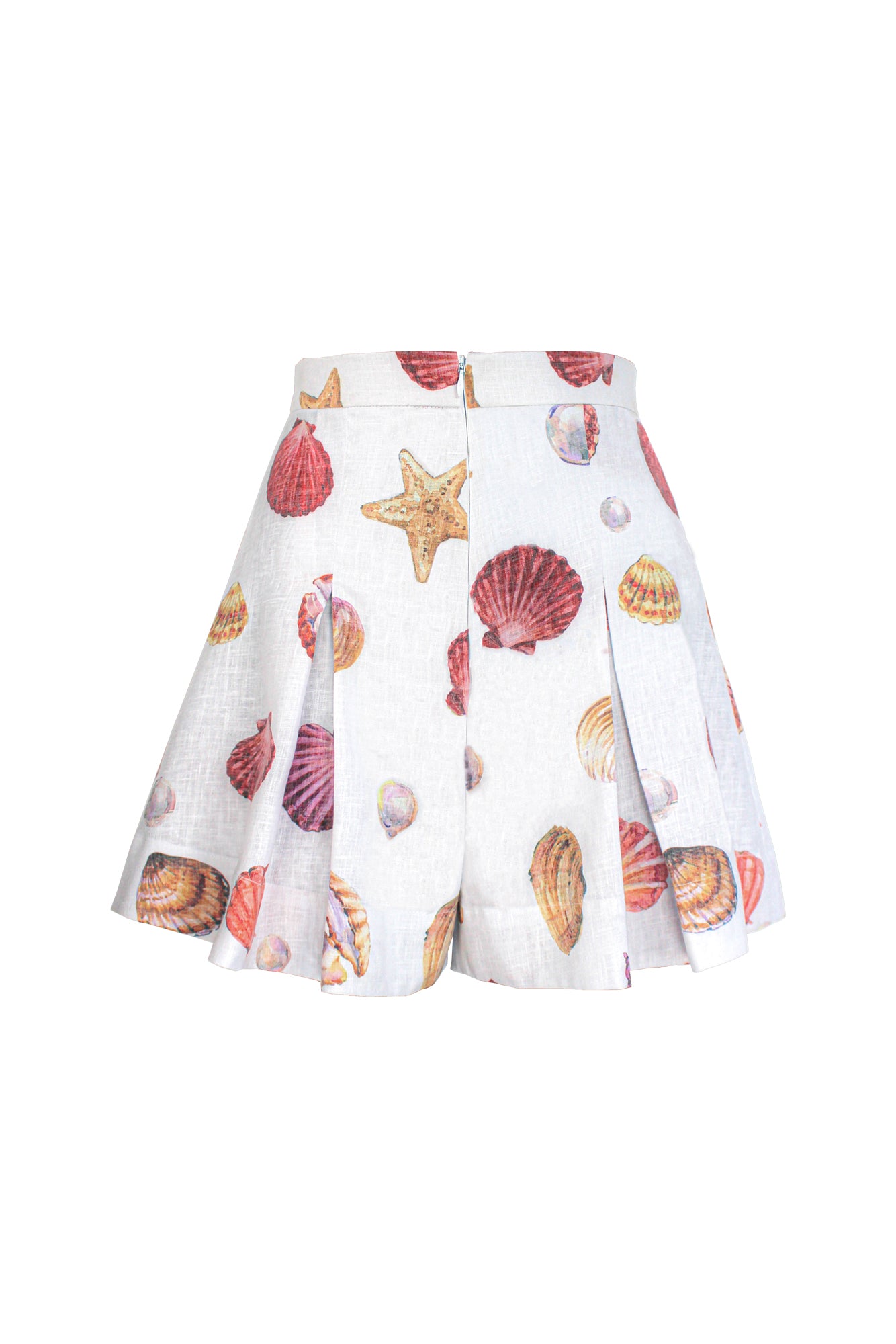 PERLA SHORT IN CONCHITAS IN WHITE PRINT