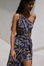 PUERTO DRESS IN MARIPOSA NAVY PRINT - No Pise La Grama Web