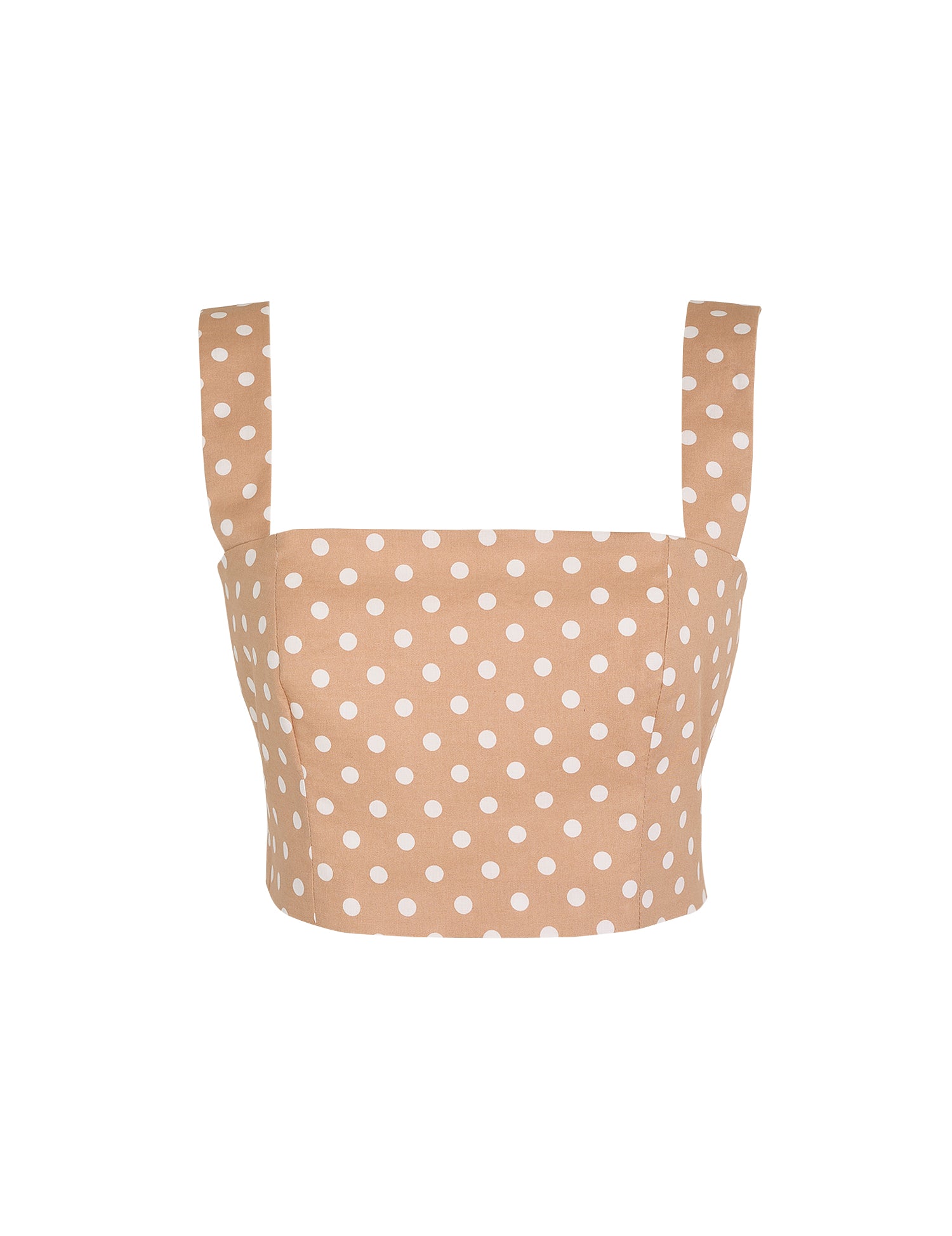 SOTAVENTO TOP IN KHAKI POLKA DOTS - No Pise La Grama Web