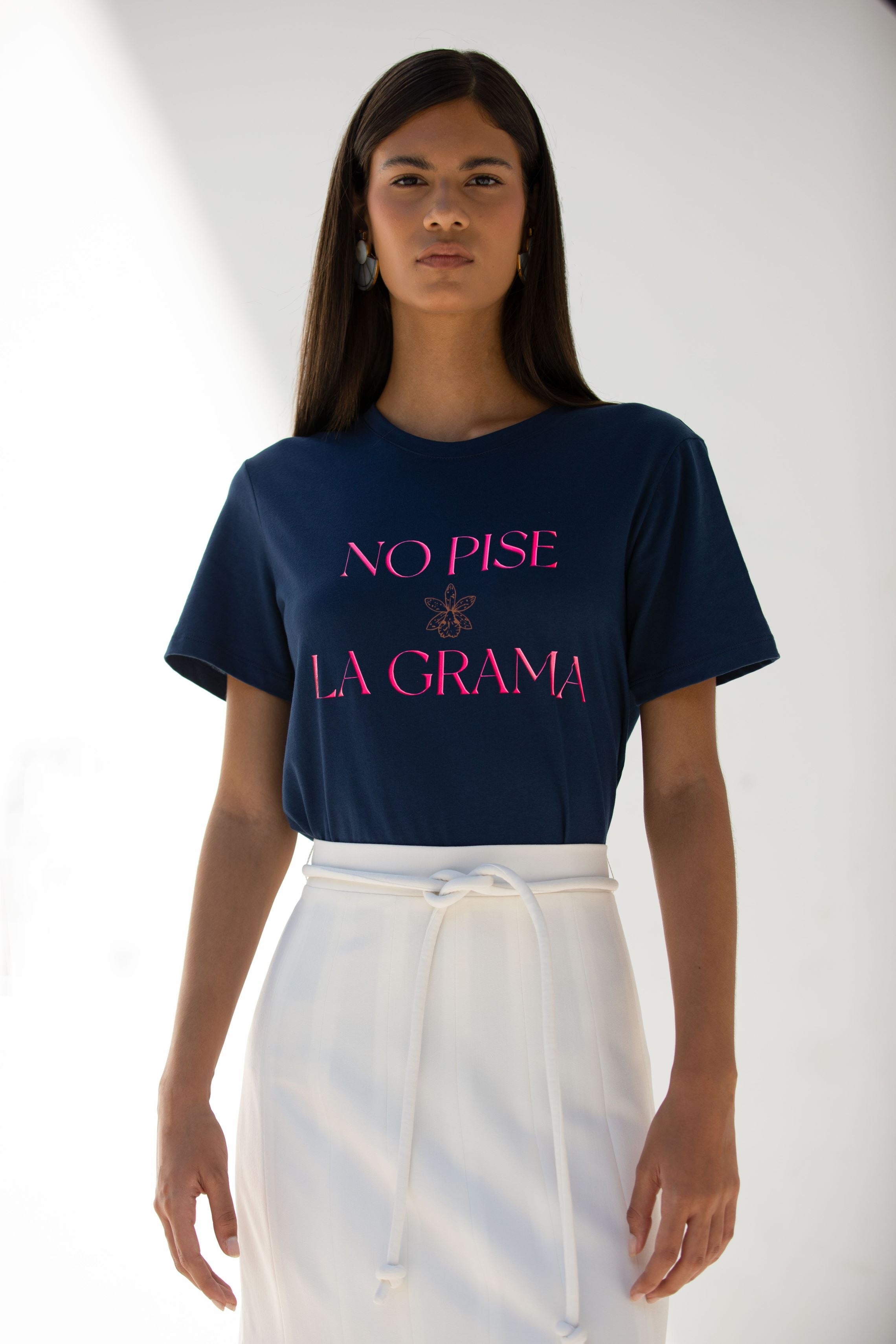 SALTY FLOWER T-SHIRT IN NAVY