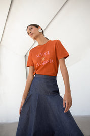 SALTY FLOWER T-SHIRT IN TERRACOTA