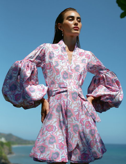 CARTA Y LETRA DRESS IN PARAISO WHITE PRINT - No Pise La Grama Web