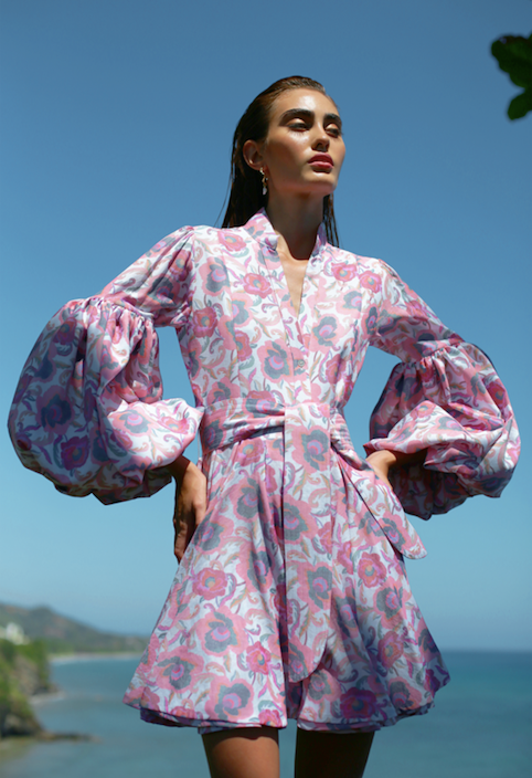 CARTA Y LETRA DRESS IN PARAISO WHITE PRINT - No Pise La Grama Web