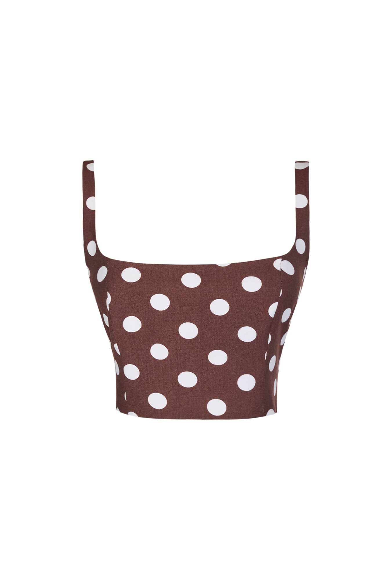 TOLEDO TOP IN MAROON POLKA DOTS