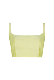 TOLEDO TAFFETA TOP IN SOFT YELLOW