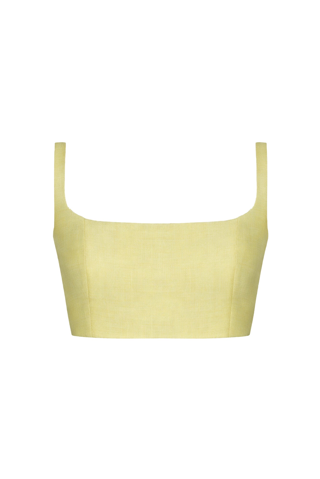 TOLEDO LINEN TOP IN SOFT YELLOW