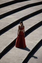 TOLEDO SKIRT IN TERRACOTA