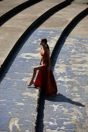 TOLEDO SKIRT IN TERRACOTA