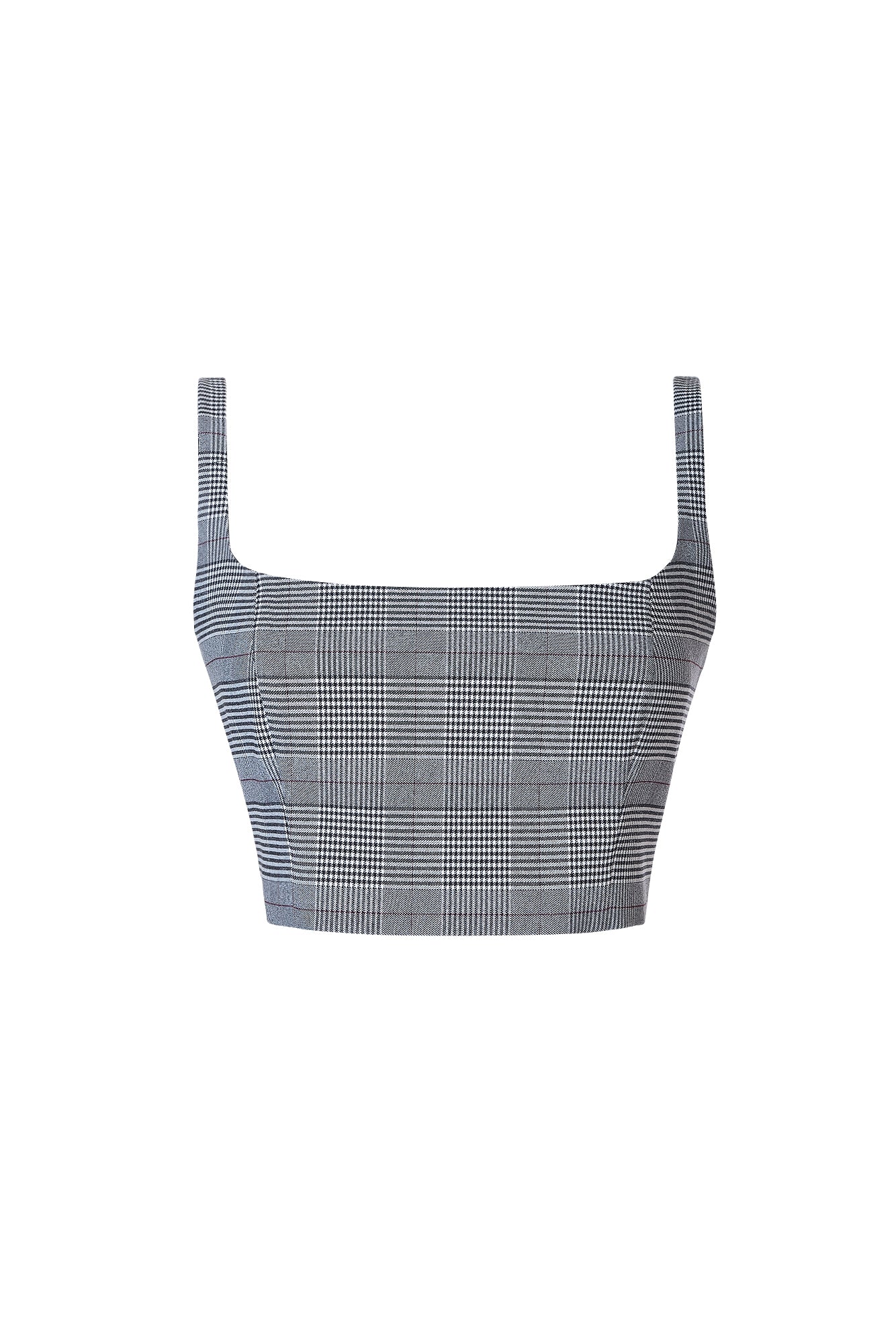 TOLEDO TOP IN GREY PLAID