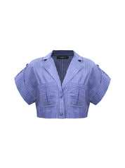 GUAYABA CROP TOP IN BLUE STRIPES