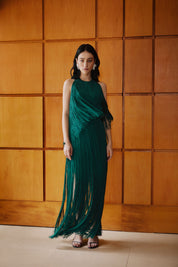 PAZ TOP IN GREEN GLASS