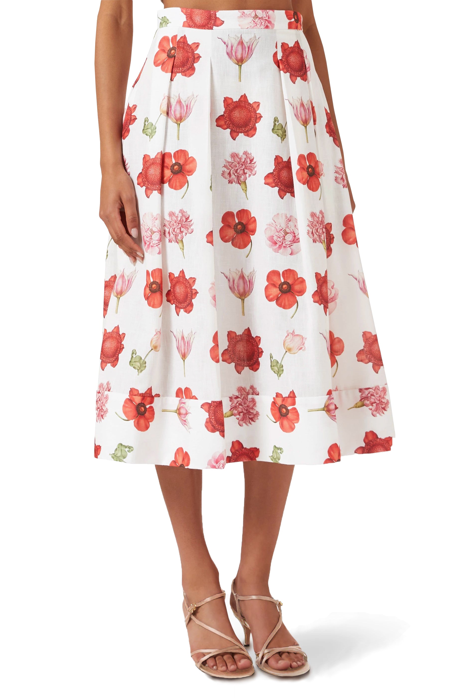 VELA SKIRT IN EMPERADOR FLOWER WHITE PRINT