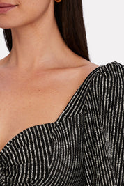 VIDA DRESS IN GOLD AND BLACK LUREX - No Pise La Grama Web