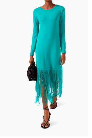 EL ABRAZO SWEATER DRESS IN EMERALD - No Pise La Grama Web