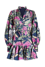 LA SELVA DRESS IN AMOR MIO PRINT IN NAVY - No Pise La Grama Web