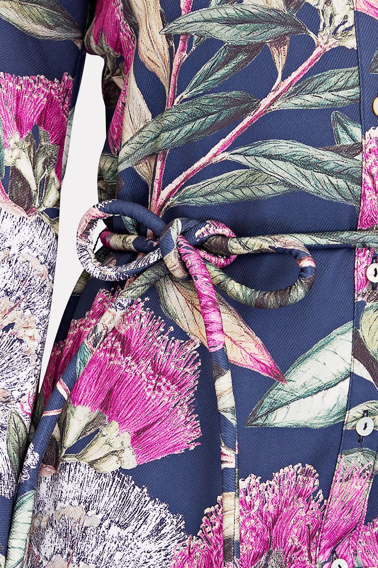 LA SELVA DRESS IN AMOR MIO PRINT IN NAVY - No Pise La Grama Web