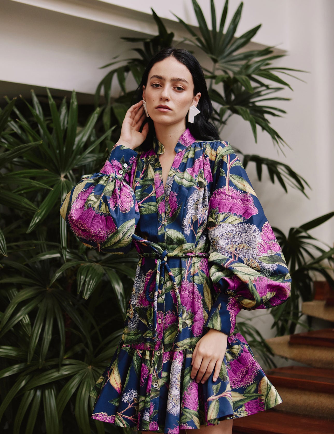 LA SELVA DRESS IN AMOR MIO PRINT IN NAVY - No Pise La Grama Web