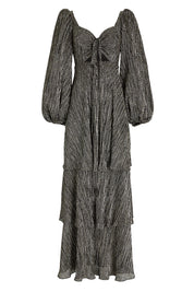 VIDA DRESS IN GOLD AND BLACK LUREX - No Pise La Grama Web