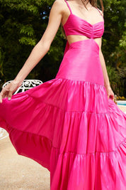 LA JULIETA DRESS IN FUCHSIA - No Pise La Grama Web