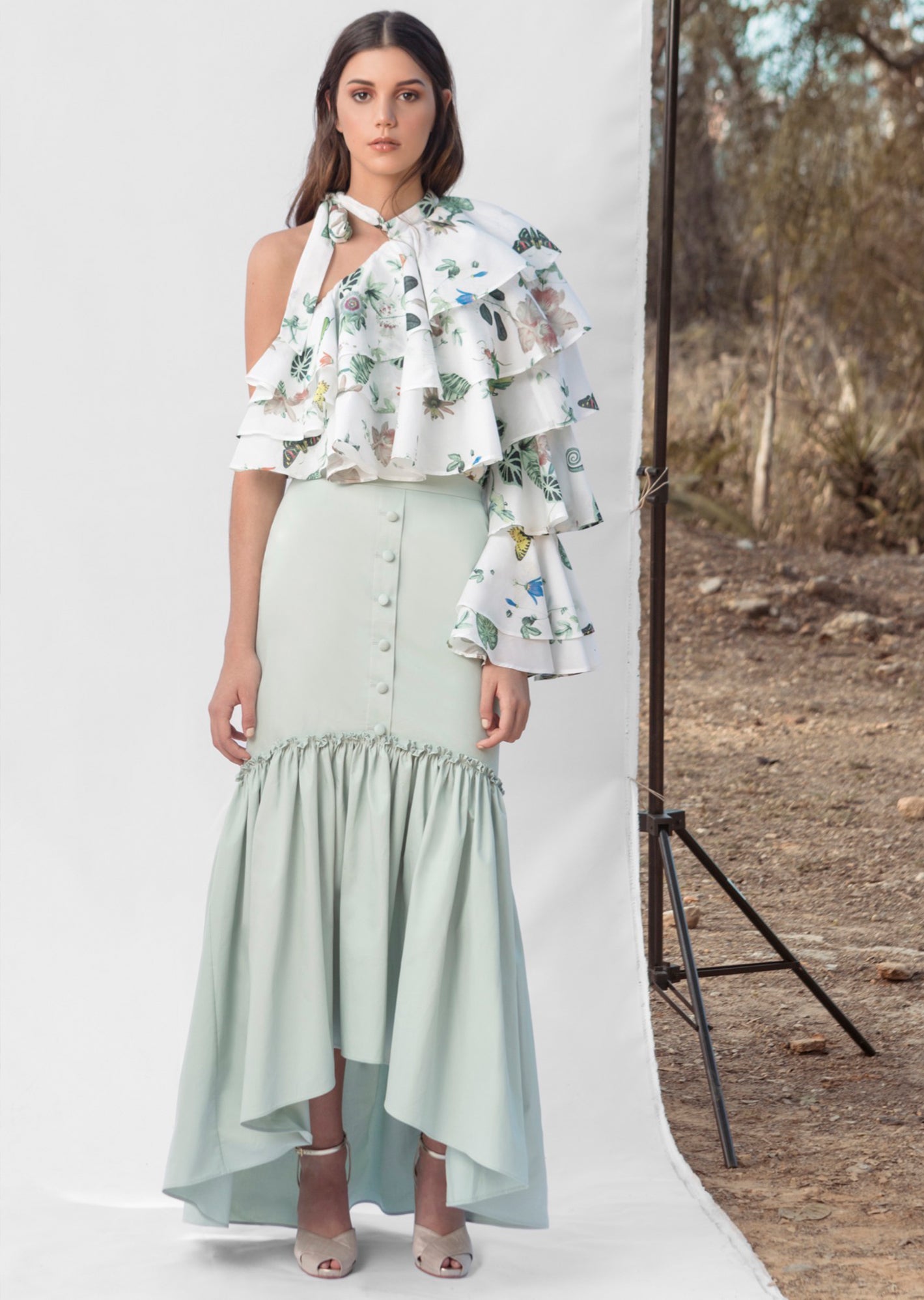 AGUA SKIRT IN MINT - No Pise La Grama Web