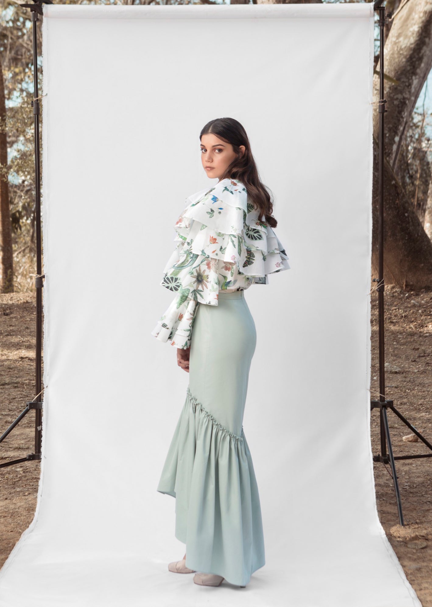 AGUA SKIRT IN MINT - No Pise La Grama Web