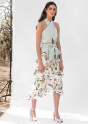 ANABELLA SKIRT IN WHITE CAMALEON PRINT - No Pise La Grama Web