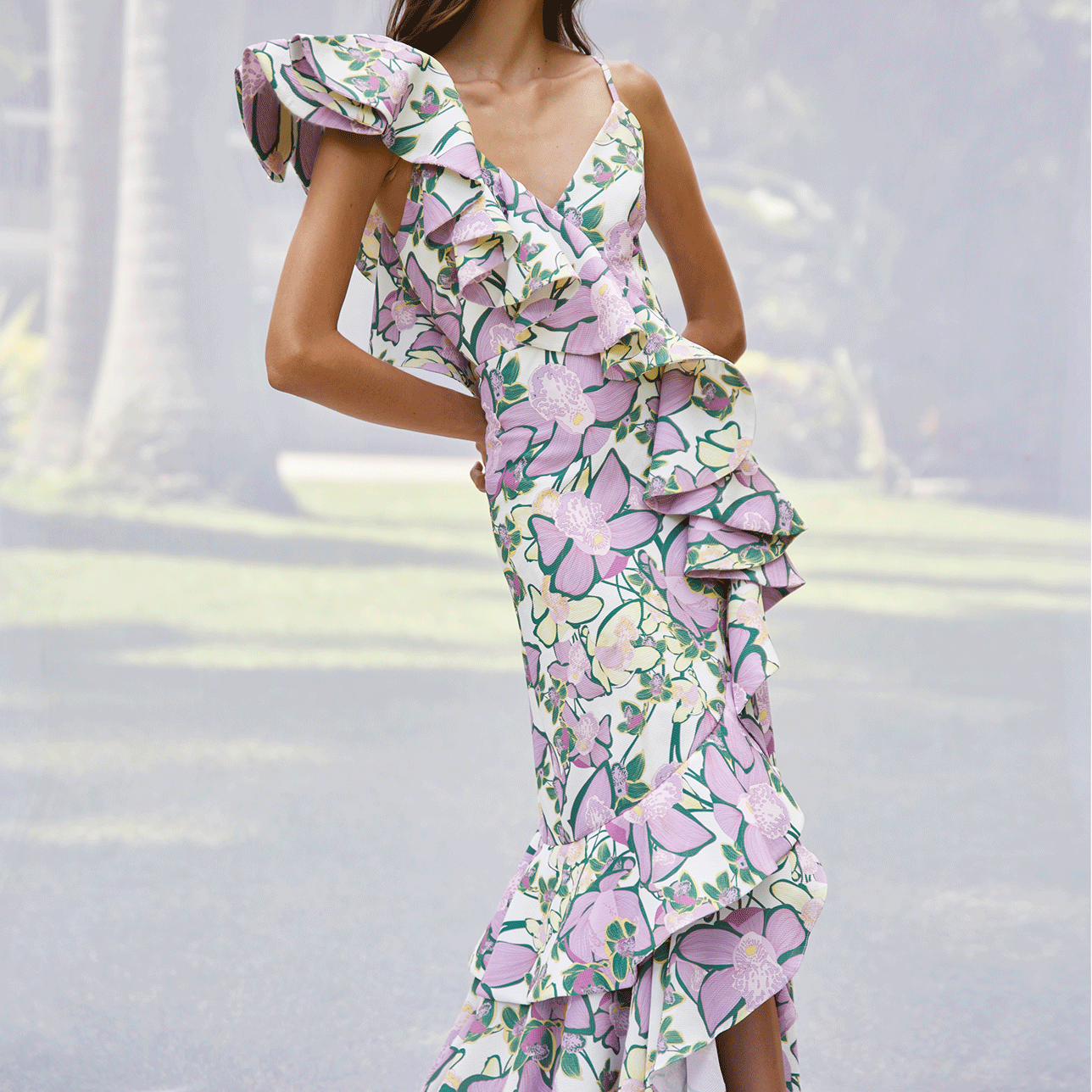 AZALEA DRESS IN ORQUIDEA DE SAL PRINT - No Pise La Grama Web
