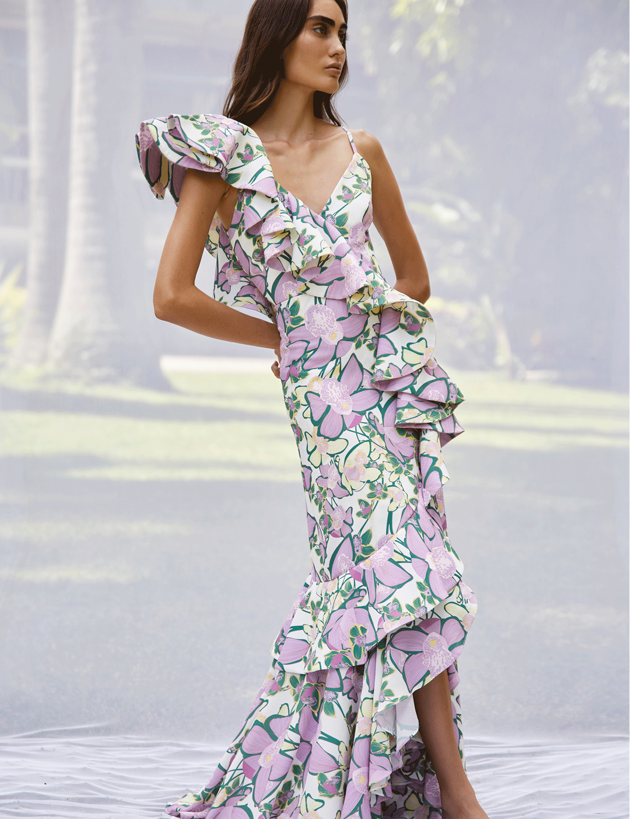 AZALEA DRESS IN ORQUIDEA DE SAL PRINT - No Pise La Grama Web