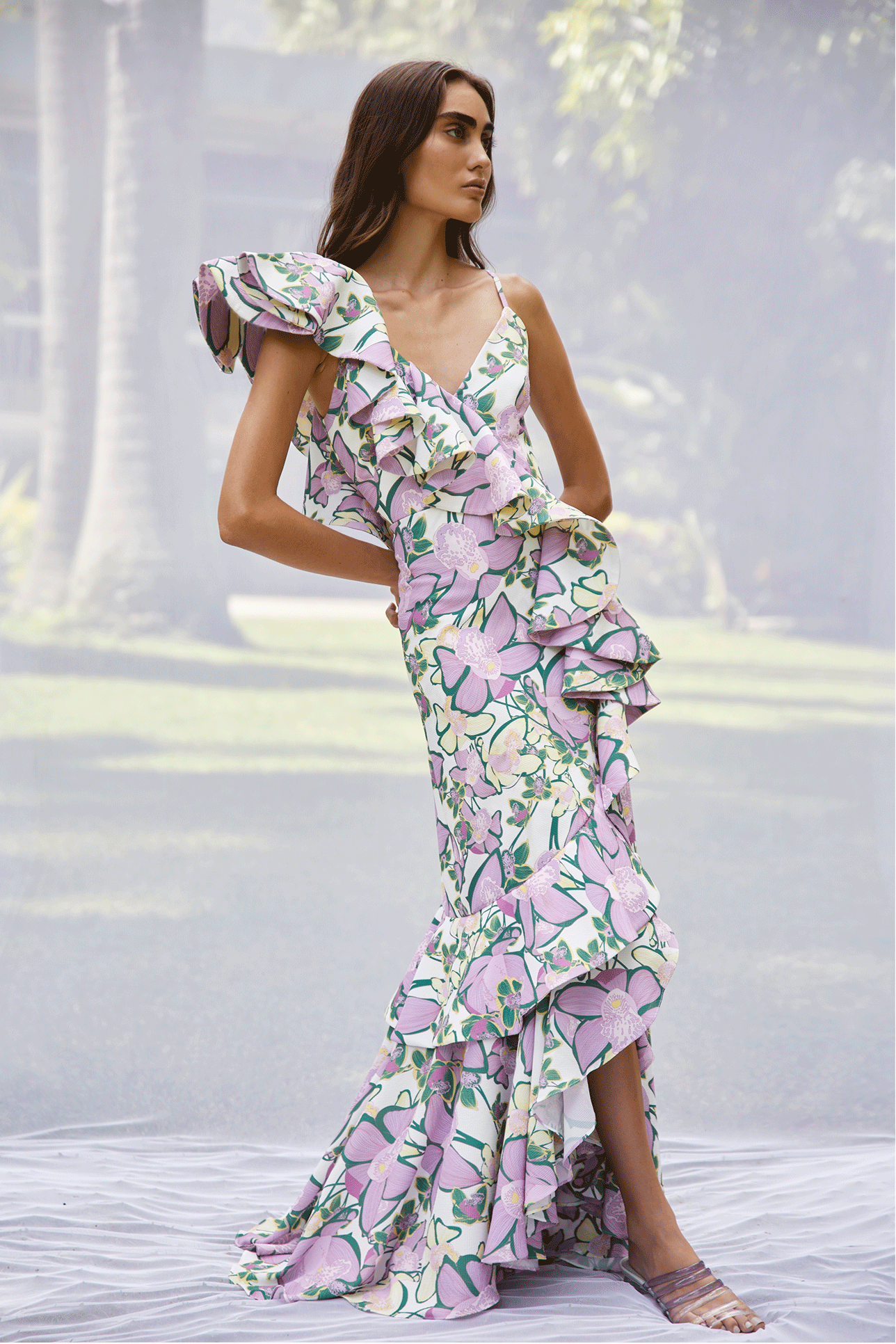 AZALEA DRESS IN ORQUIDEA DE SAL PRINT - No Pise La Grama Web
