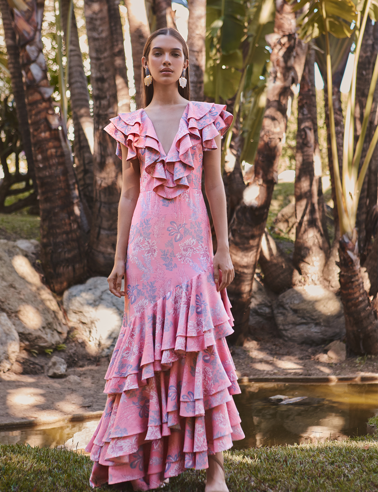 CATALINA DRESS IN HOJITA CORAL - No Pise La Grama Web