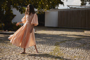 BROMELIA DRESS IN HOT PEACH - No Pise La Grama Web