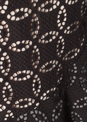 
            
                Load image into Gallery viewer, COSTANERA SKIRT IN BLACK EYELET
            
        