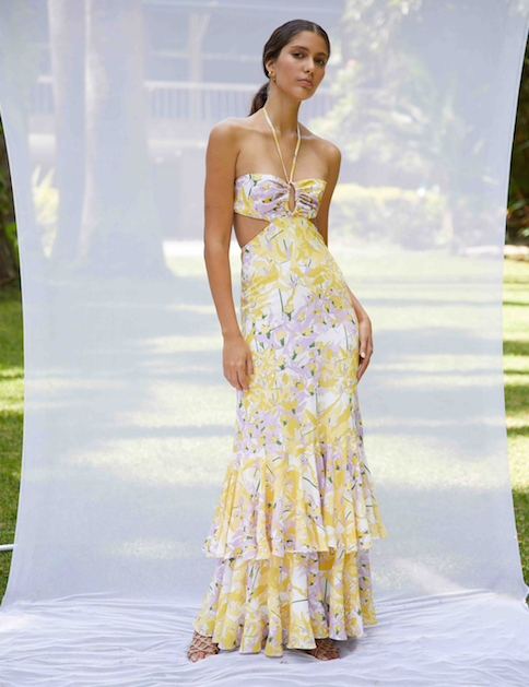 ESPUMA DE MAR DRESS IN LA VACANZA YELLOW PRINT - No Pise La Grama Web