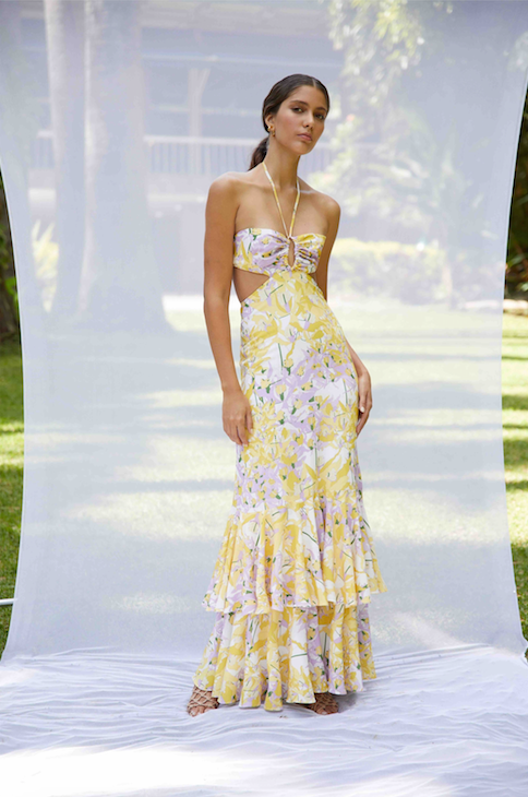 ESPUMA DE MAR DRESS IN LA VACANZA YELLOW PRINT - No Pise La Grama Web