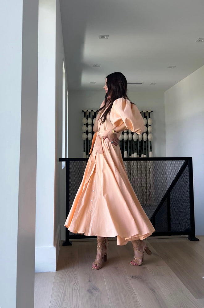 BROMELIA DRESS IN HOT PEACH - No Pise La Grama Web