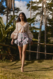 COLIBRI SHORTS IN JARDIN TROPICAL VERDE - No Pise La Grama Web