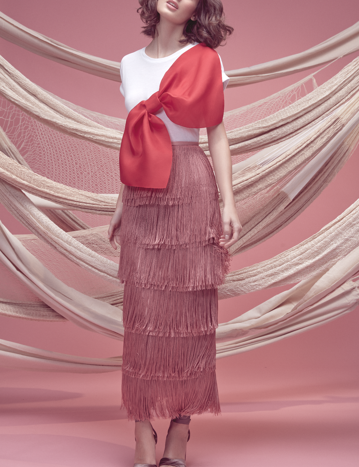 LLUVIA SKIRT IN ROSE PINK - No Pise La Grama Web