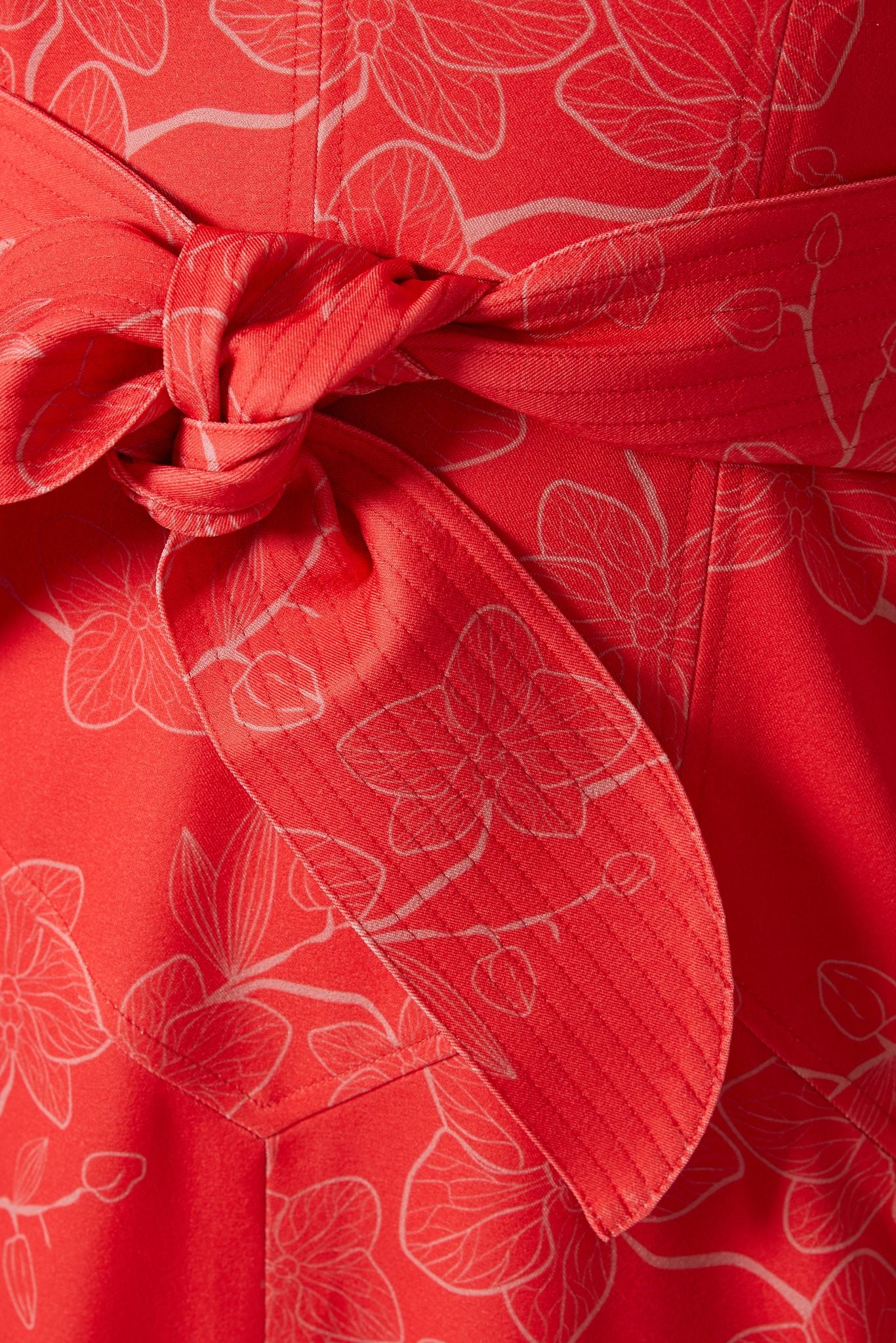 SOMBRITA SKIRT IN RED ORCHID PRINT - No Pise La Grama Web