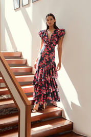 CATALINA DRESS IN FLORECIENTE PRINT - No Pise La Grama Web