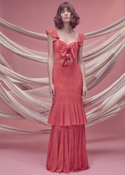 LUNA BONITA DRESS IN RED ORCHID PRINT - No Pise La Grama Web